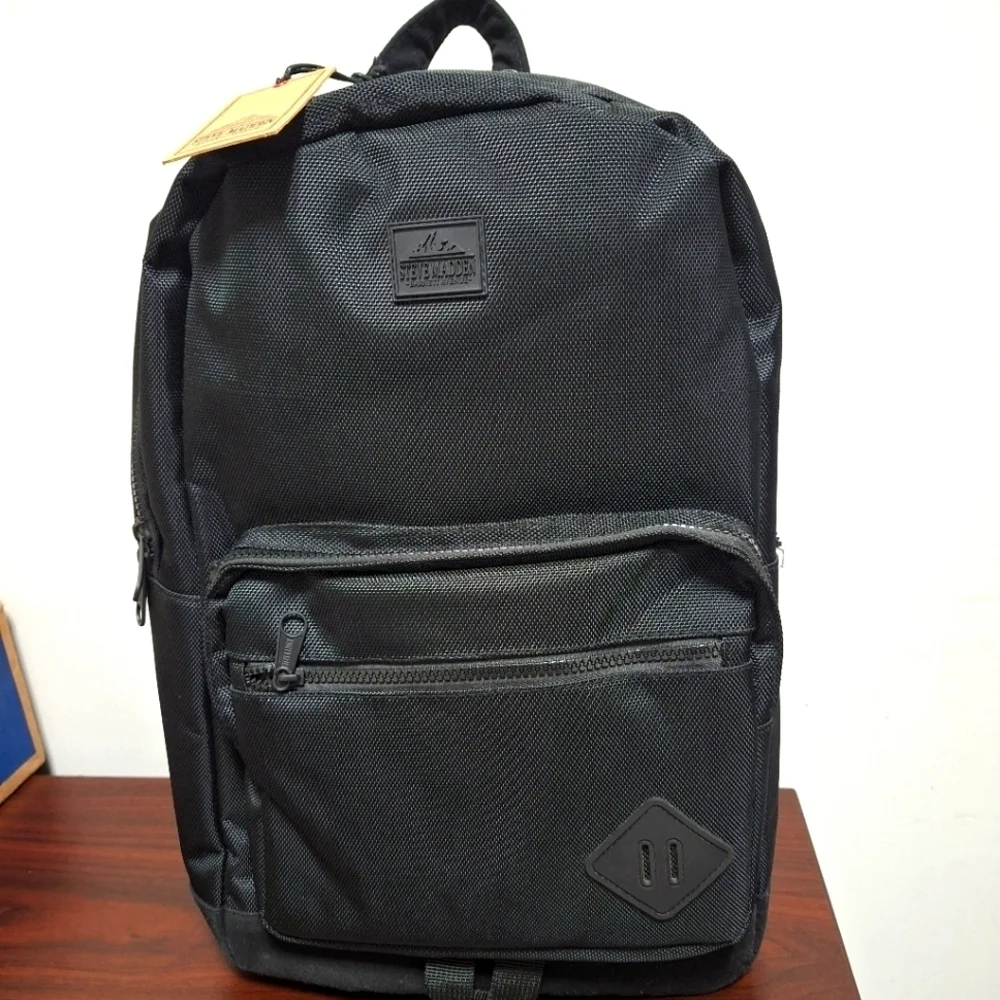 Steve Madden Black nylon Backpack. It's new with tags with no flaws. Carry-all